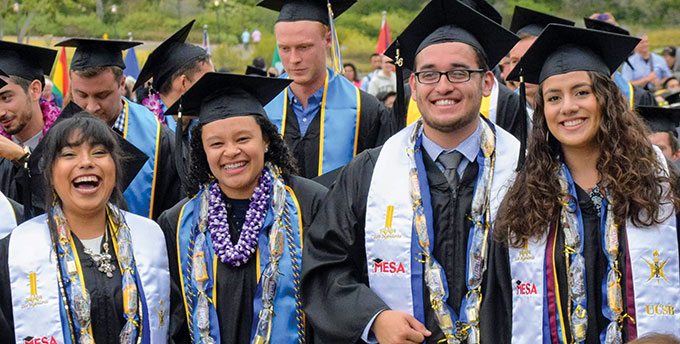 Graduates in regalia.